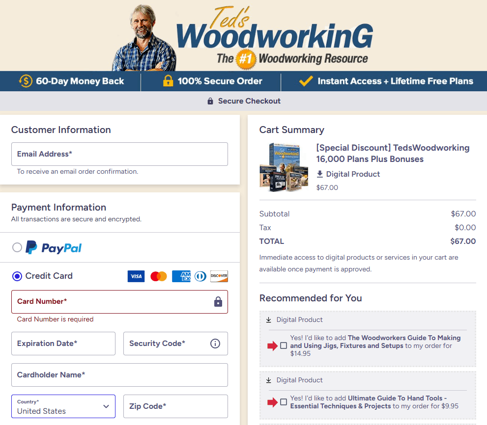 teds-woodworking-checkout-page