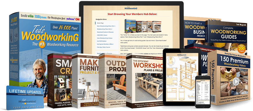 Ted's Woodworking complete package with all bonuses included